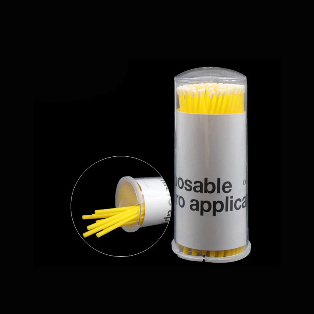 100pcs/lot Micro Brushes Make Up Eyelash Extension Disposable Eye Lash Glue Cleaning Brushes Free Applicator Sticks Makeup Tools
