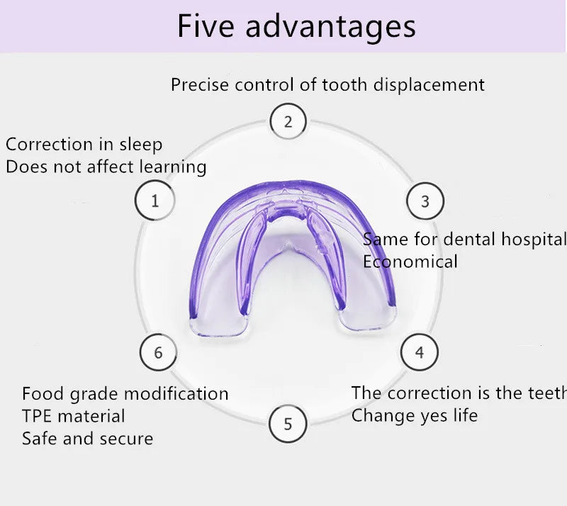 1pc Dental Braces Tooth Orthodontic Braces Appliance Silicone Alignment Trainer Teeth Retainer Bruxism Guard Teeth Retainer