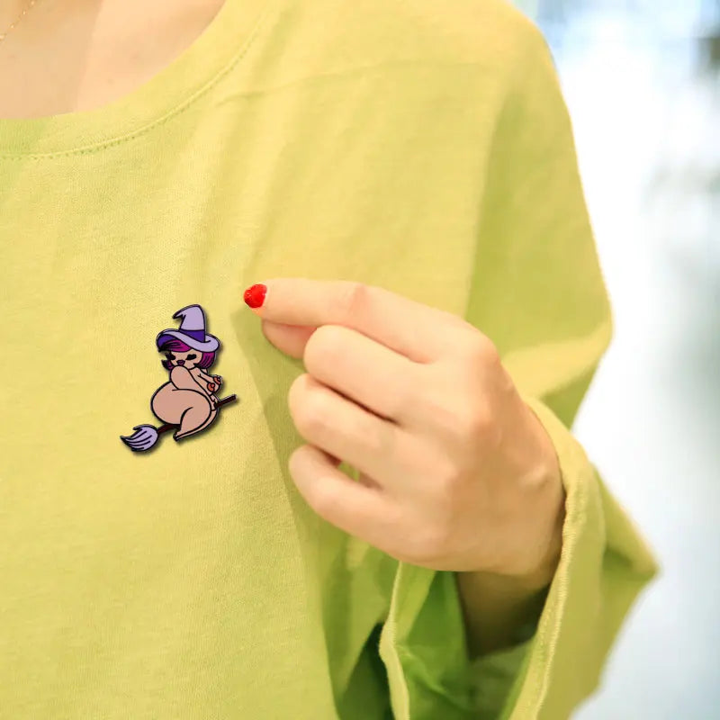 Witch Lapel Pin Collection Magic Broomstic Brooch Ice Cream Mug Frappuccinoo Badge Witches Welcome Jewelry Viralgem Store