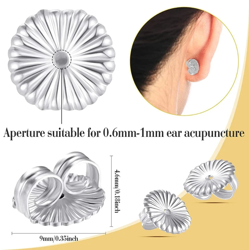 1/2/3 Pairs Earring Backs Large Earring Secure Earring Lifters Backs Adjustable Earring for Droopy Ear Heavy Support