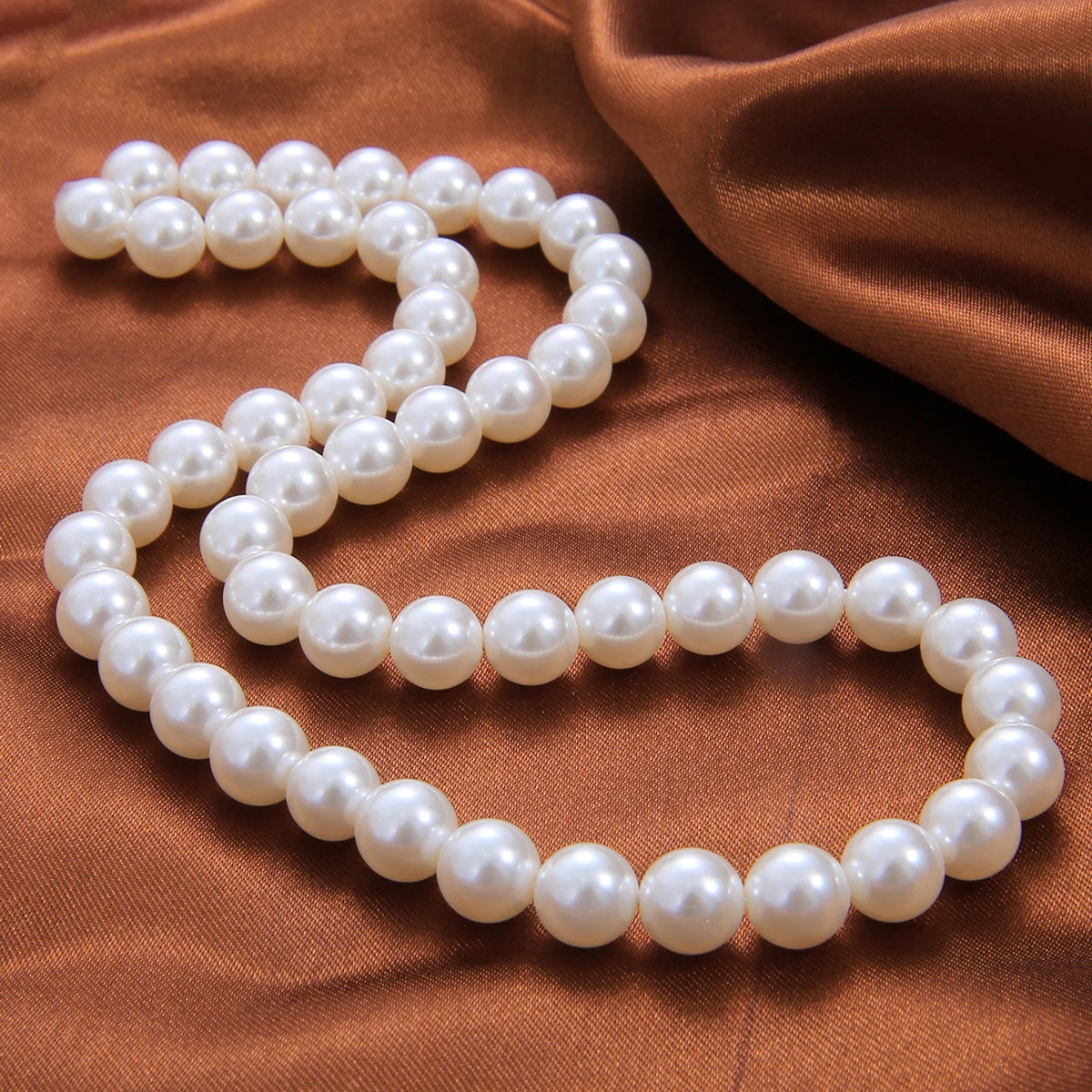3/4/6/8/10mm AAA High Quality Glass Imitation Pearls Round Loose Beads for DIY Bracelet Earrings Necklace Jewelry Making Garment