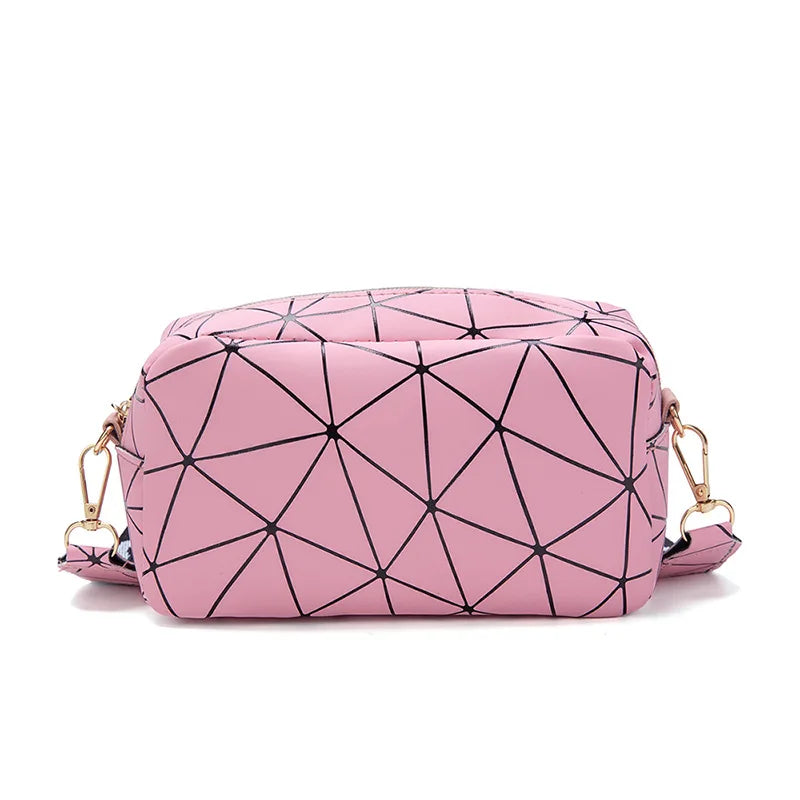 Yogodlns Fashion Laser Shoulder Messenger Bag Female Small Square Bag PU Leather Crossbody Bag Trendy New Satchel Bag Bolsa Viralgem Store