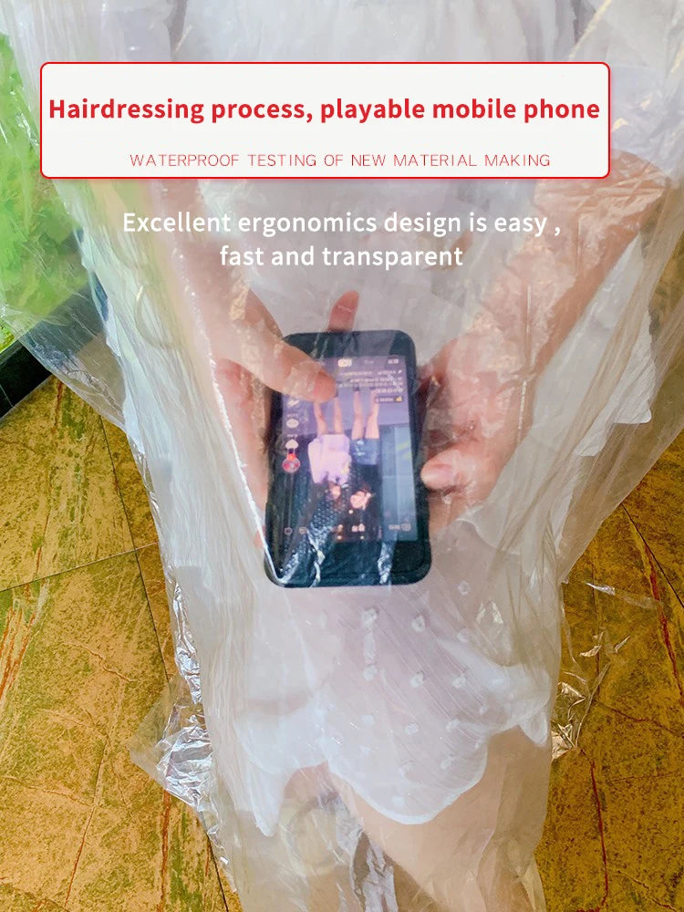 50 Pcs Salon Hair Dyeing Antifouling Shawl Disposable Plastic Barber Shawl Cape Hairdressing Supply