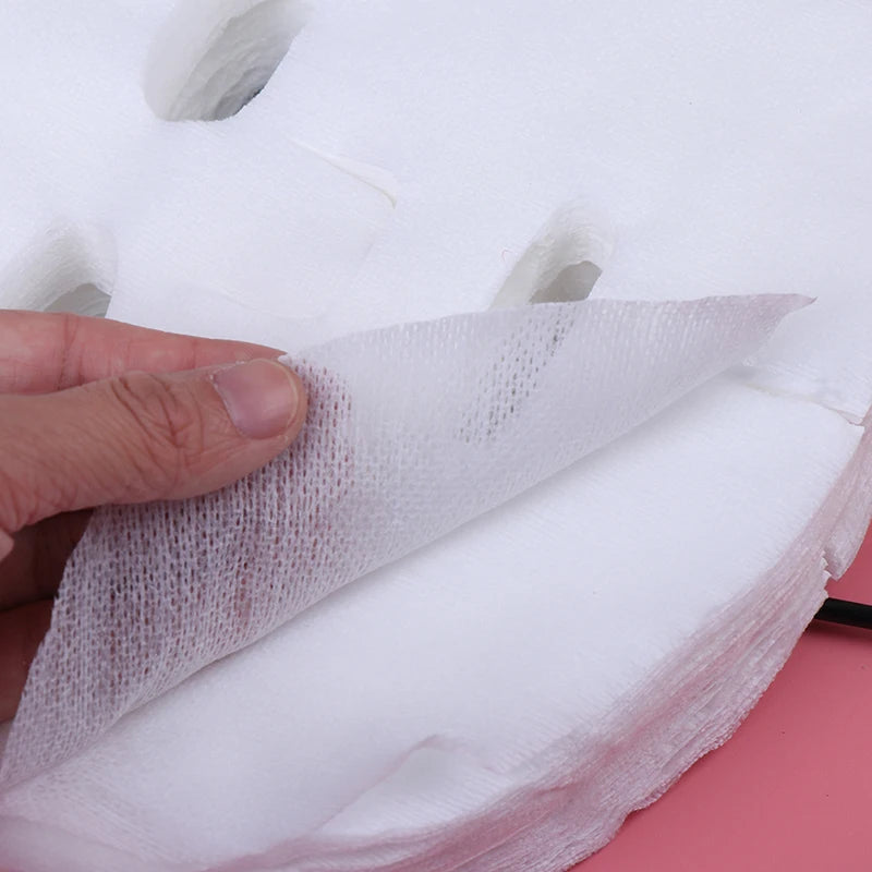100pcs/lot Disposable Face Mask DIY Soft Non-toxic Pure Facemask Sheet Beauty Tools Breathable Cotton Face Mask Sheet Paper New