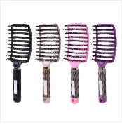 2 Pcs Pocket Travel Hair Comb Brush Men Beard Mustache Scalp Massage Brush Black