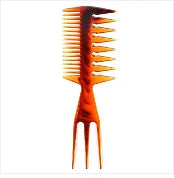 2 Pcs Pocket Travel Hair Comb Brush Men Beard Mustache Scalp Massage Brush Black