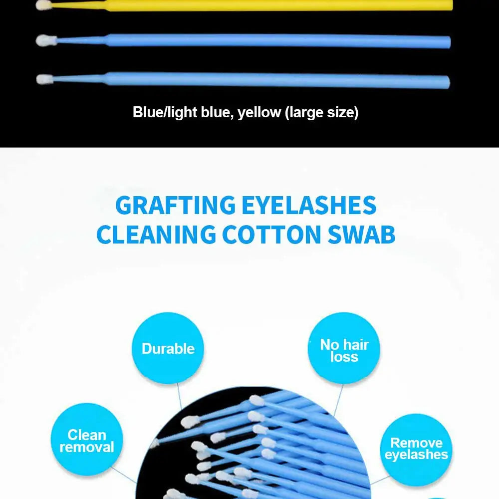 100pcs/lot Micro Brushes Make Up Eyelash Extension Disposable Eye Lash Glue Cleaning Brushes Free Applicator Sticks Makeup Tools