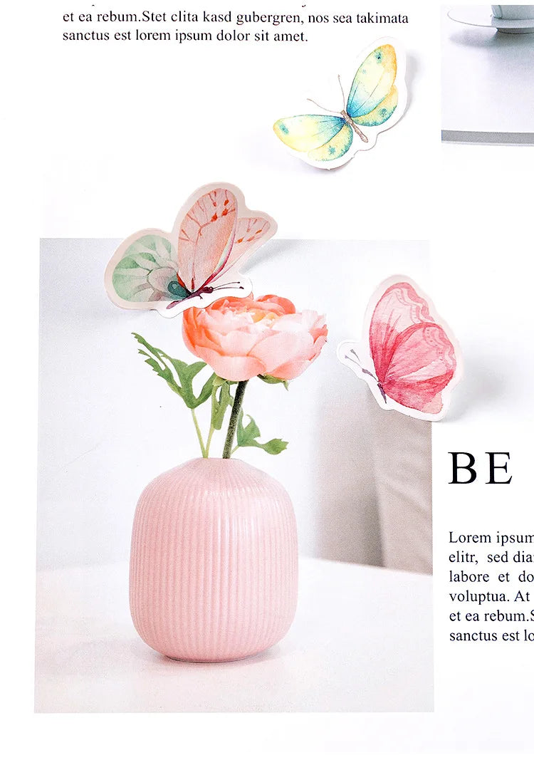 45pcs/box Lovely Butterfly Label Stickers Set Decorative Stationery Craft Stickers Scrapbooking Diy Diary Album Stick Label Viralgem Store