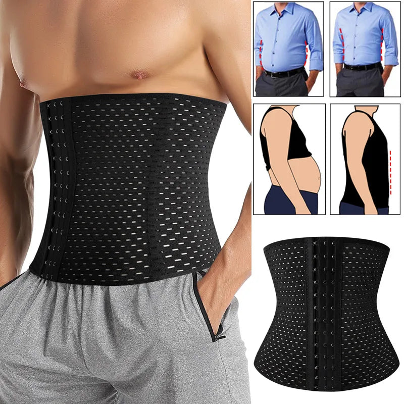 Waist Trainer Shapers Corset for Men Abdomen Reducer Slimming Belt Shapewear High Compression Modeling Strap Workout Girdle Faja Viralgem Store