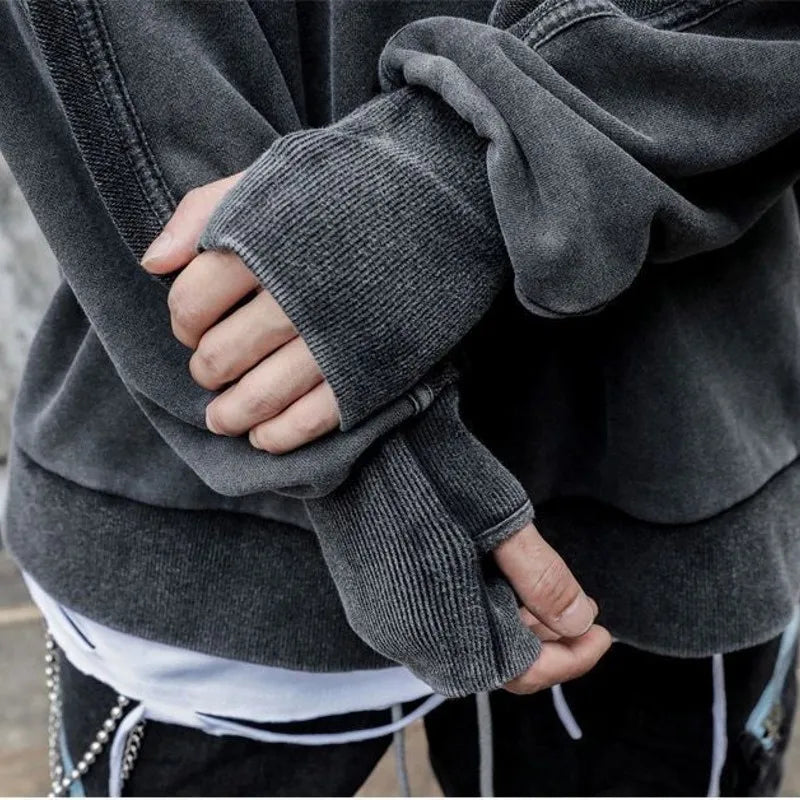 2021 Hoodies Sweatshirt WOMEN Black White Hip Hop Punk Pullover Streetwear Casual Fashion Clothes WOMEN Oversized Korean Harajuk