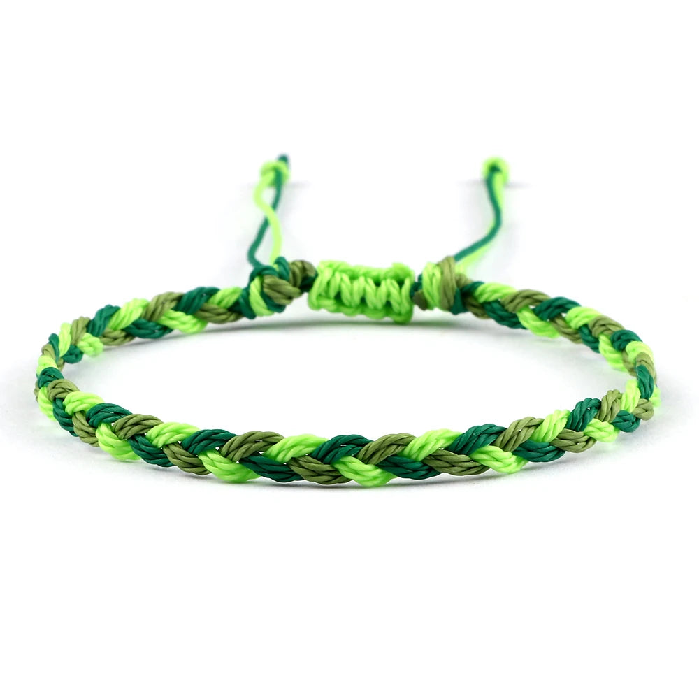 30Colors Bohemian Tibetan Bracelet & Bangle Women Men Handmade Waterproof Wax Thread Lucky Rope Christmas Jewelry Gift Bracelets