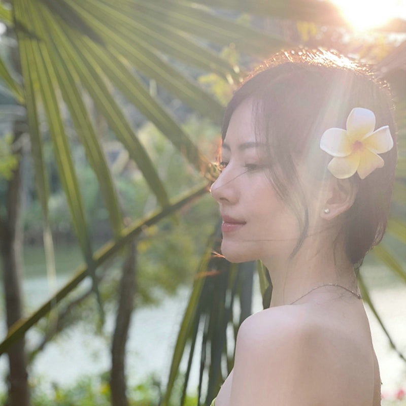 4Pcs Plumeria Flower Hair Clips For Women Girls Hairpins Egg Flower Barrette Hawaiian Wedding Artificial Headwear Viralgem Store