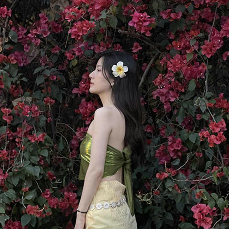 4Pcs Plumeria Flower Hair Clips For Women Girls Hairpins Egg Flower Barrette Hawaiian Wedding Artificial Headwear Viralgem Store