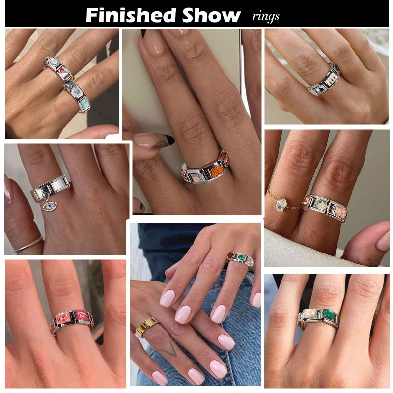 Vintage Golden Sea Shell Conch Starfish Dolphin Turtles Pendant Bead Fit 9mm Italian Charm Bracelet Stainless Steel DIY Making