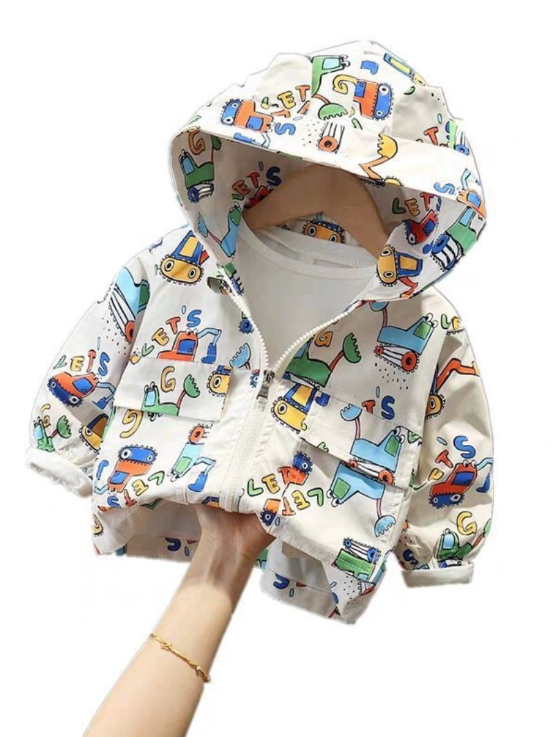 Spring and Autumn Children's K-style Zipper Hoodie Baby Outwear