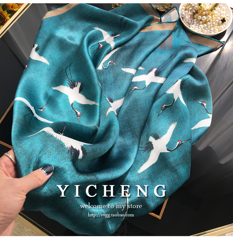 Vincent Van Gogh's Oil Painting Series Large Kerchief Middle-Aged Gift Real Silk Viralgem Store