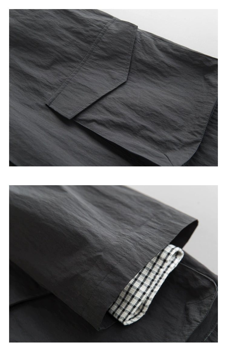 Spring & Fall Retro Removable Mid Length Long Length Outdoor Windbreaker Viralgem Store