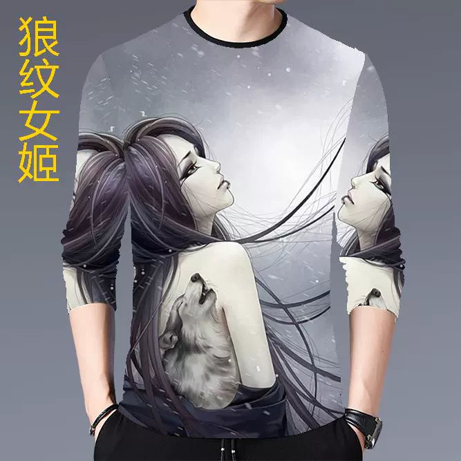 Trendy Printed Casual Long-Sleeved Chinese Style Top Hanfu