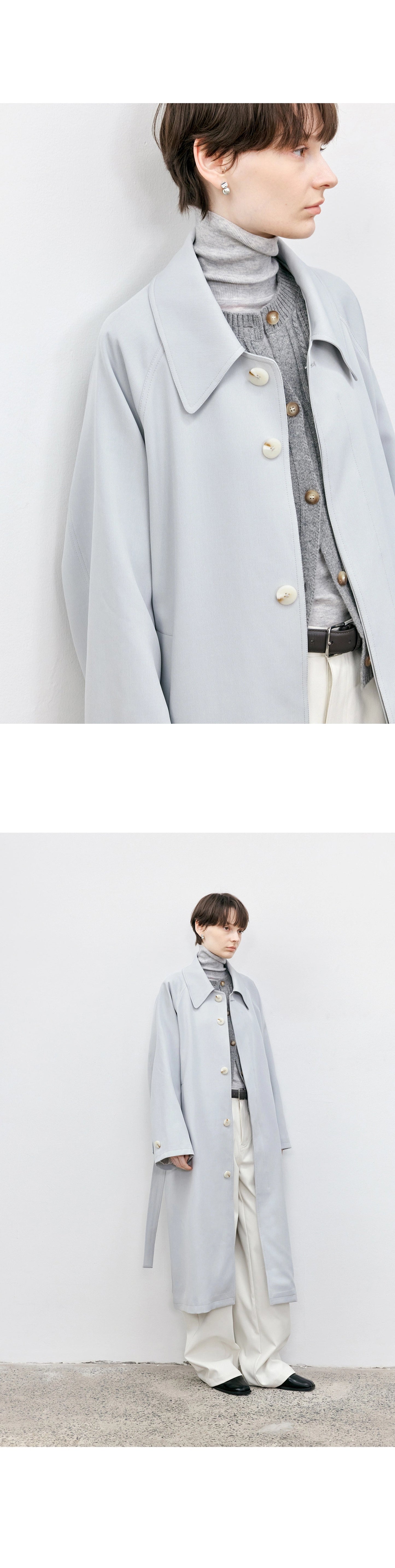 Tageechita Stripes Lapel Long Trench Coat Viralgem Store