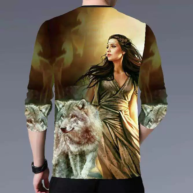 Trendy Printed Casual Long-Sleeved Chinese Style Top Hanfu