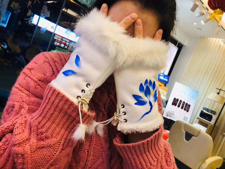 Women's Warm Half Finger Gloves Viralgem Store