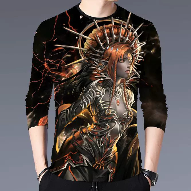 Trendy Printed Casual Long-Sleeved Chinese Style Top Hanfu