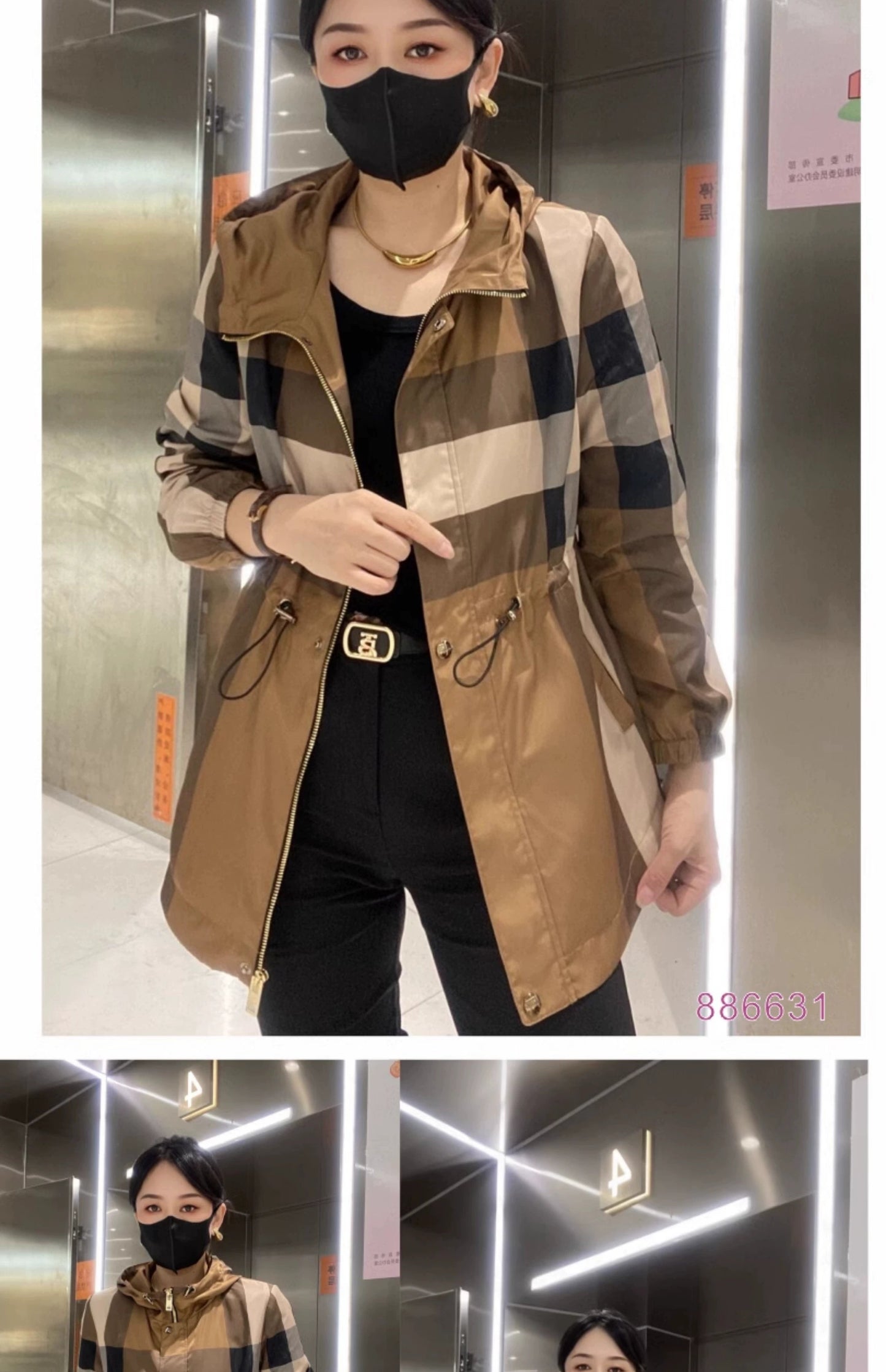 Women's Clothing Spring & Fall Hoodie Slimming Casual Mid Length Long Length Coat Viralgem Store