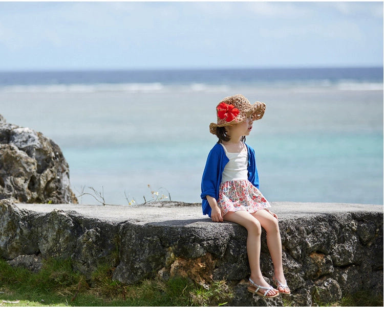 Stylish Medium and Large Children's Summer Clothes Air Conditioning Sweater Sweater