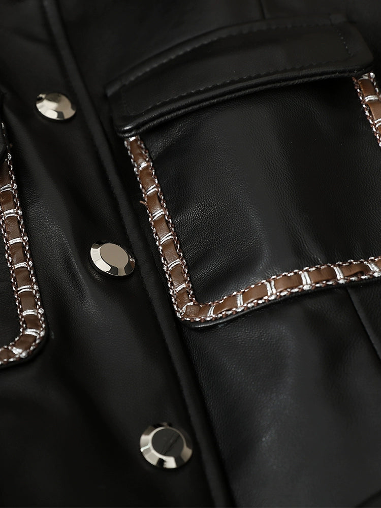 2024 Spring & Fall New Arrival Elegant Large Skirt Sheepskin Genuine Leather Clothes Mid Length Long Length Trench Coat Outwear Female Silm European Goods Viralgem Store