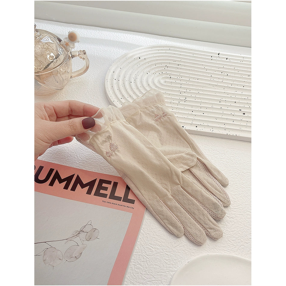 Women's Summer Short Touch Screen Ice Silk Sun Protection Gloves Viralgem Store