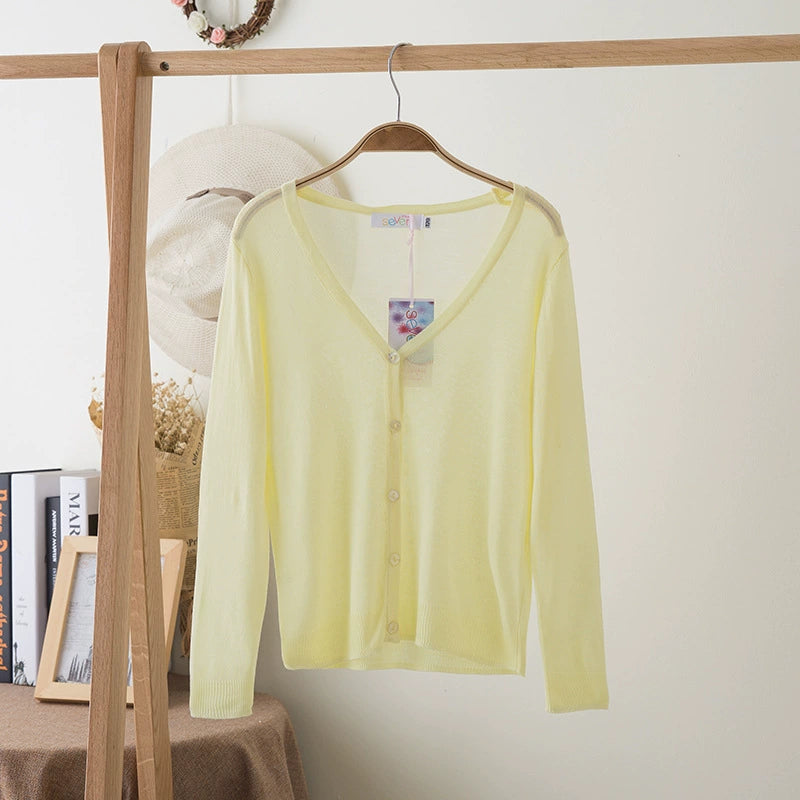 Stylish Medium and Large Children's Summer Clothes Air Conditioning Sweater Sweater