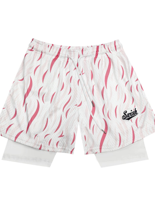 Swish the Ball in Basketball Men Fake Two-Piece