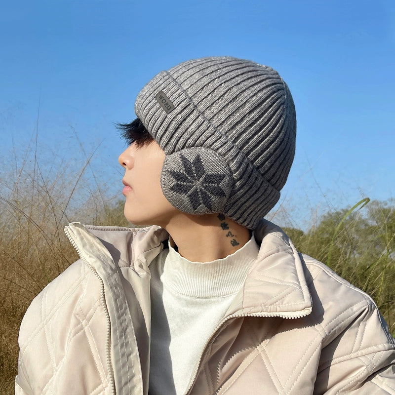Winter Heattech Male Fleece-lined Thickened Cold Protection Cycling Hat