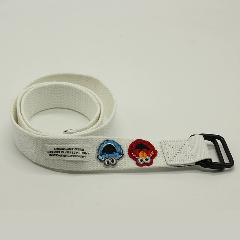 Student Ins Trendy Women's Korean-Style Double Ring Buckle Belt