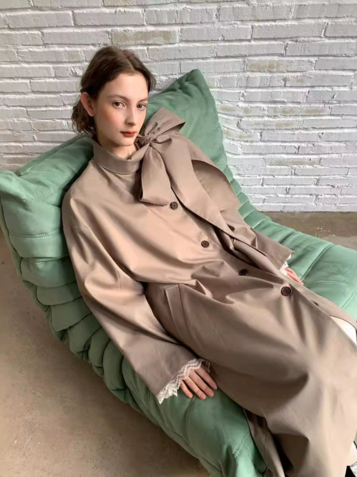 [Pick a Unique] Early Autumn New Arrival K-style Retro Work Clothing Stylish Long Trench Coat Female Viralgem Store