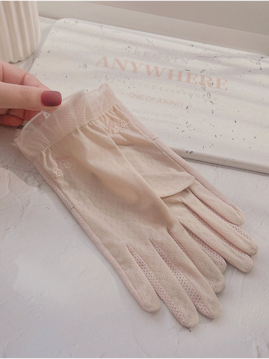 Women's Summer Short Touch Screen Ice Silk Sun Protection Gloves Viralgem Store
