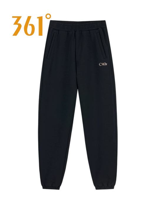 361 Degrees Fleece-Lined Track Pants Women's Winter 2024 Heattech 361 Women's Pants Loose Casual Drawstring Knitting Pants