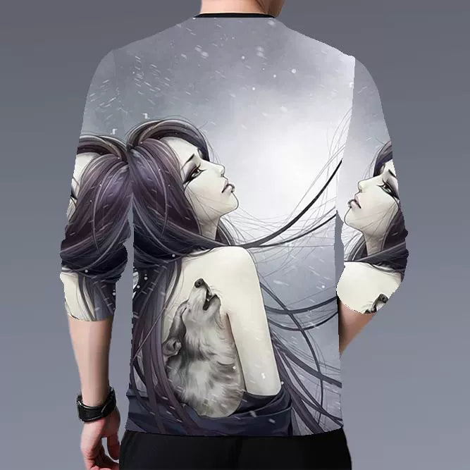 Trendy Printed Casual Long-Sleeved Chinese Style Top Hanfu