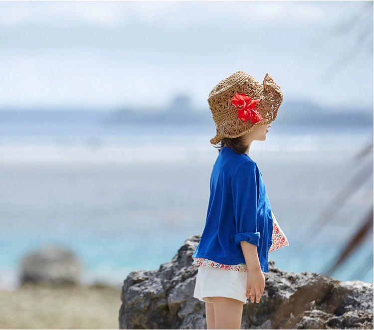 Stylish Medium and Large Children's Summer Clothes Air Conditioning Sweater Sweater