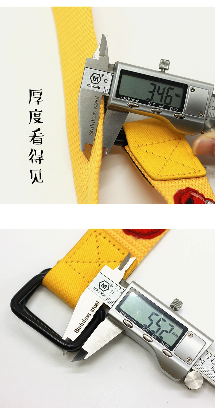 Student Ins Trendy Women's Korean-Style Double Ring Buckle Belt