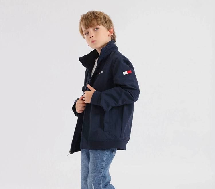 Spring and Autumn Fashion Brand Stand Collar Windproof Shell Jacket Casual Jacket