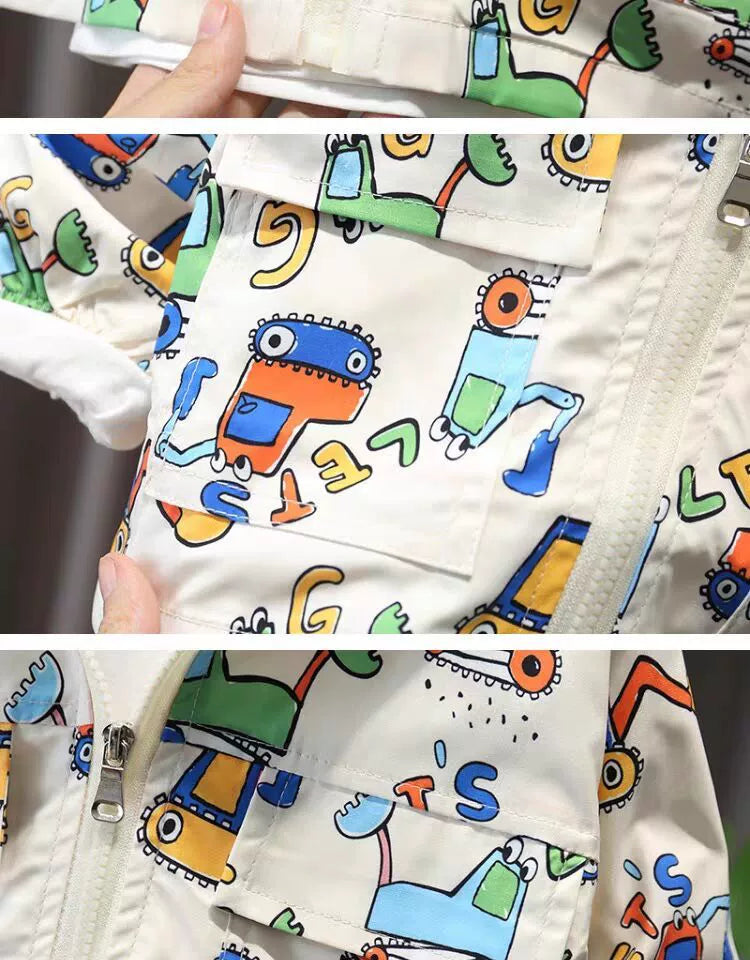 Spring and Autumn Children's K-style Zipper Hoodie Baby Outwear