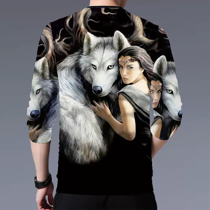 Trendy Printed Casual Long-Sleeved Chinese Style Top Hanfu