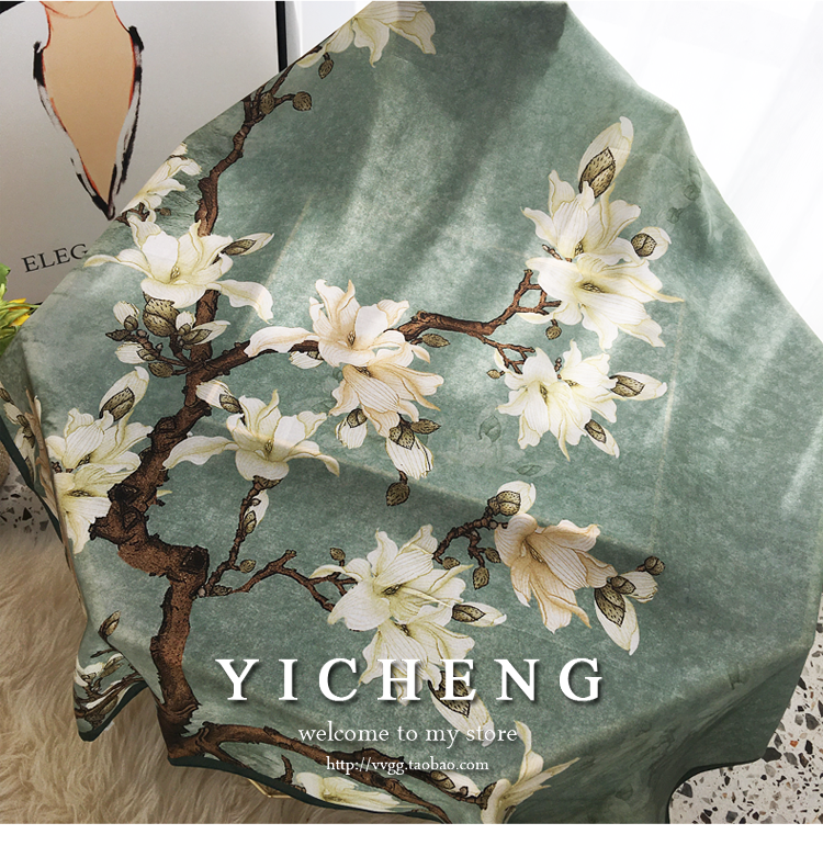 Vincent Van Gogh's Oil Painting Series Large Kerchief Middle-Aged Gift Real Silk Viralgem Store