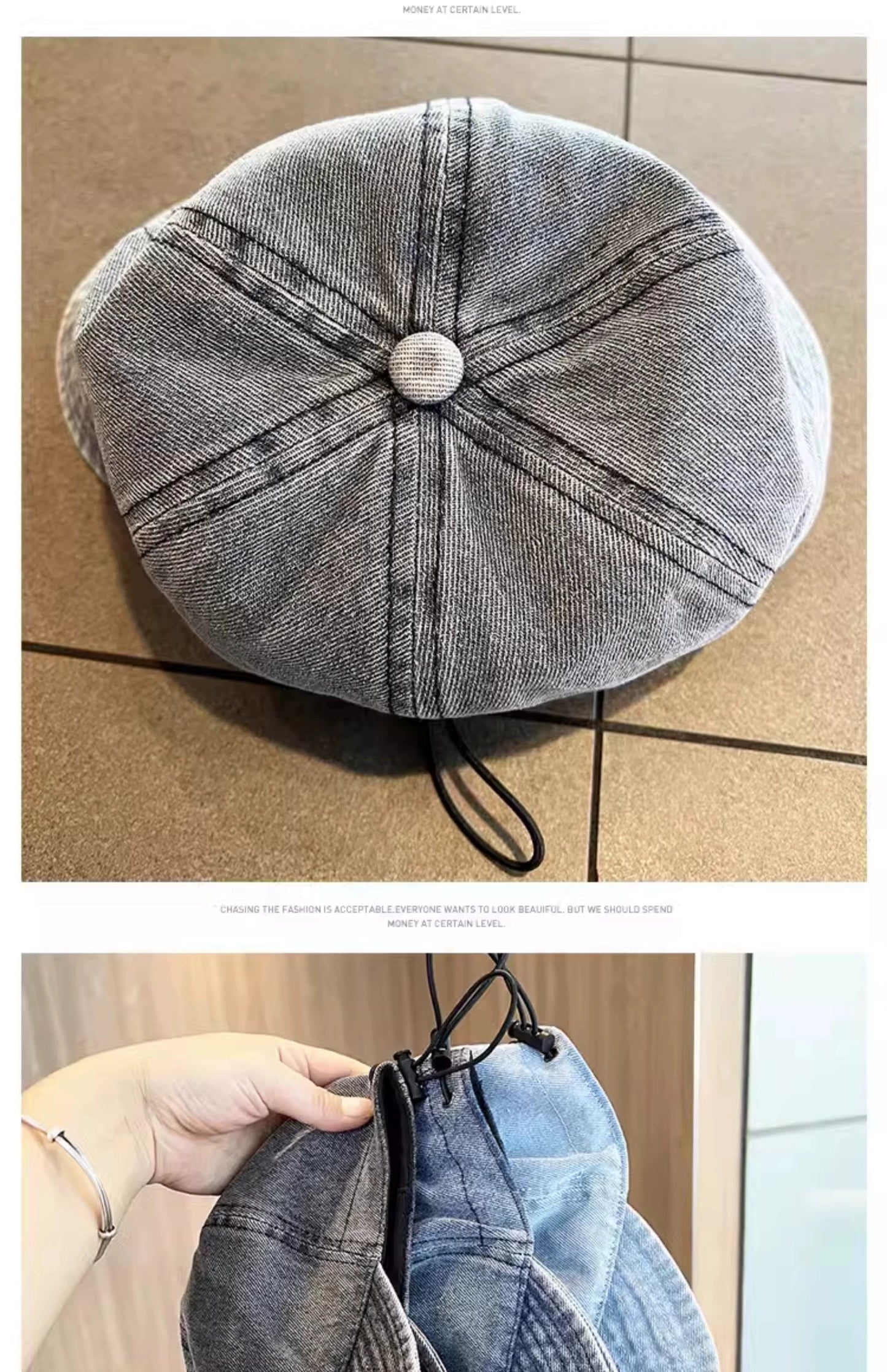 Sun Hat Denim Women Foldable Easiest for Match Peaked Cap Viralgem Store