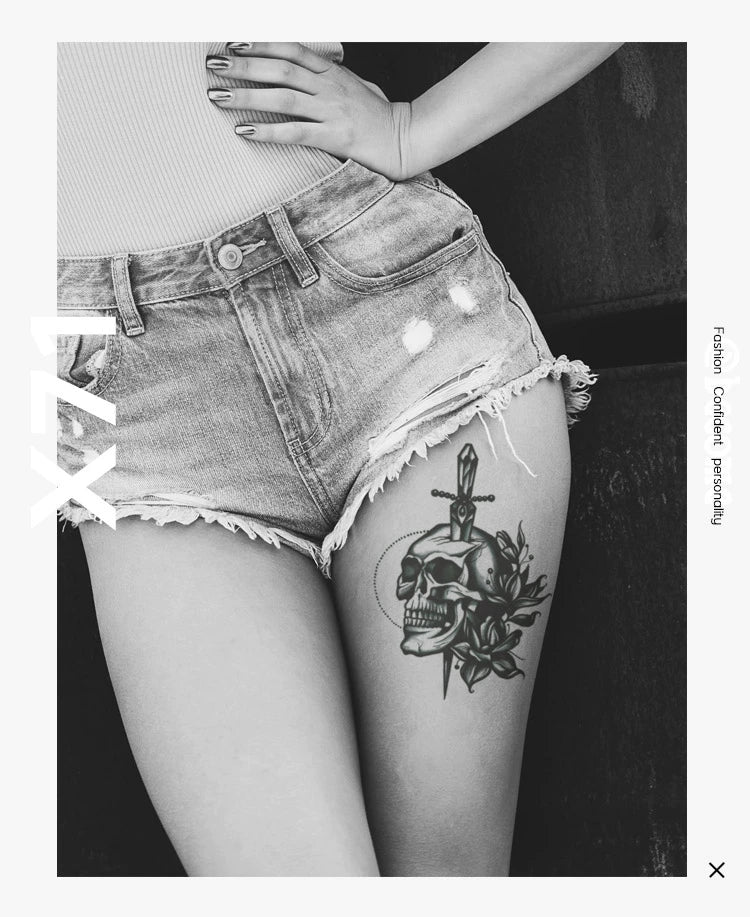 Unique Skull Tattoo Pattern