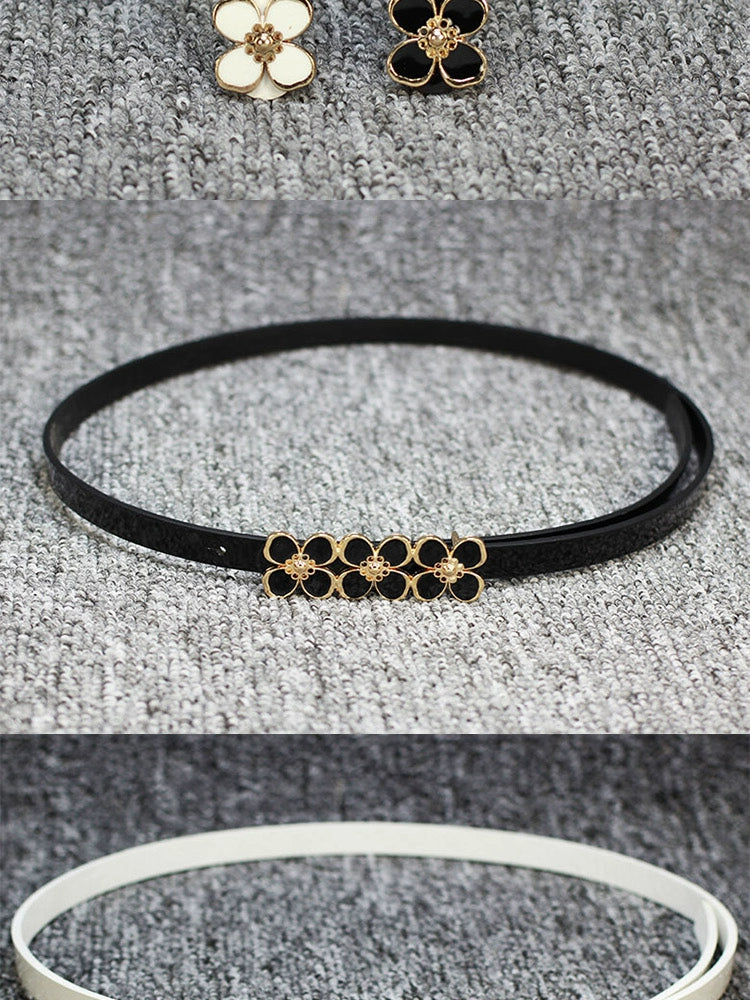 Three Small Flowers Ladies Decoration Thin and Simple Waist Decorations Easiest for Match Waist-Slimming Belt Matching Dress Coat Summer Belt Viralgem Store