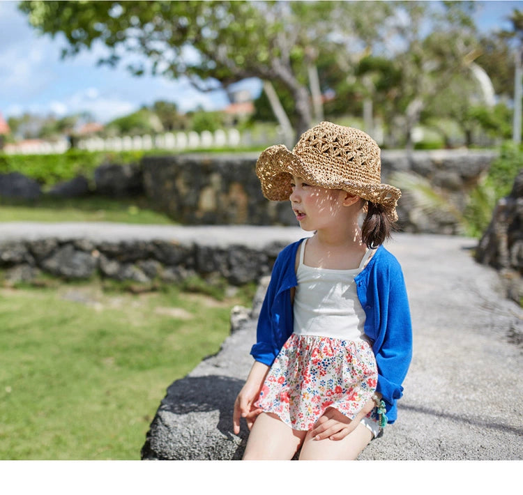 Stylish Medium and Large Children's Summer Clothes Air Conditioning Sweater Sweater