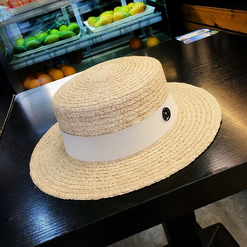 Straw Hat Handmade Female Stylish Beach Natural Raffia