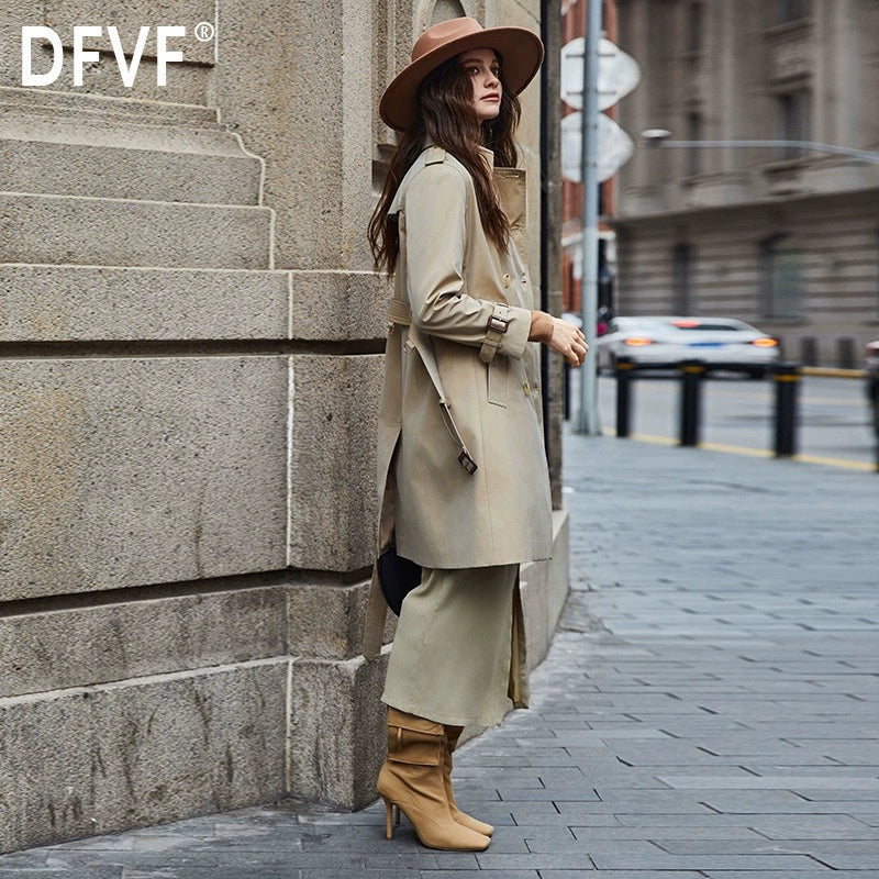 SOURCE Factory Dfvf Quanzhixian Chameleon Chelsea 2.0 Long Trench Coat Waterproof Anti-Wrinkle Elegant British Viralgem Store